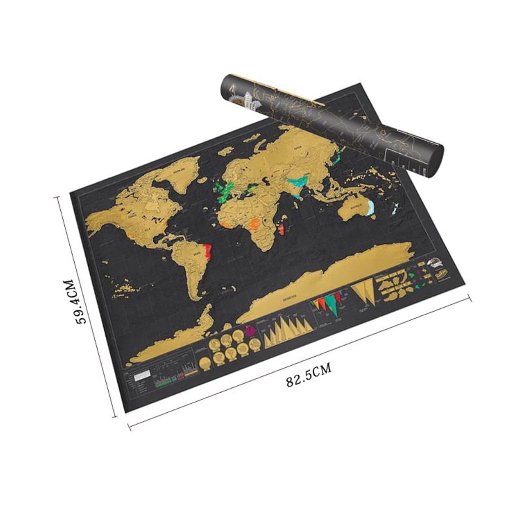 CARTE DU MONDE À GRATTER